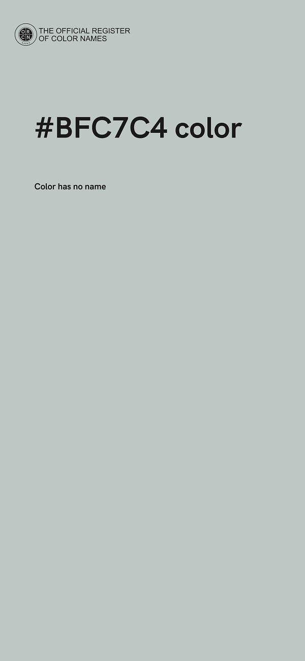 #BFC7C4 color image
