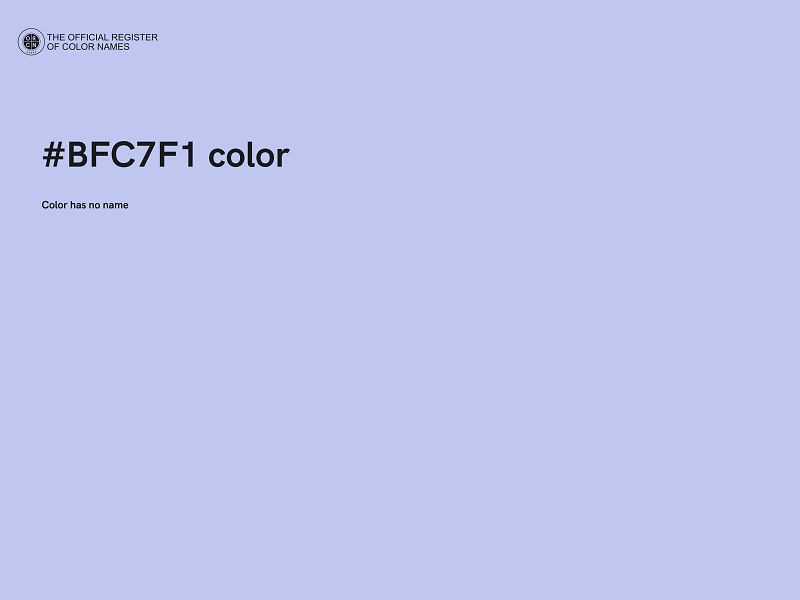 #BFC7F1 color image