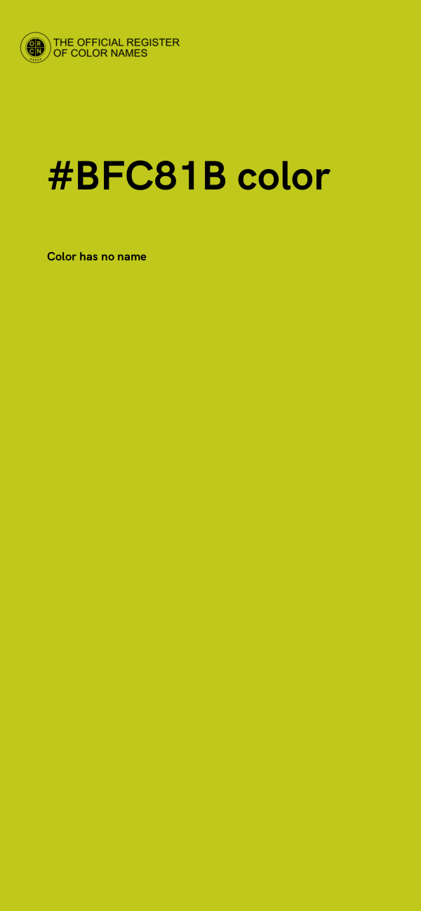 #BFC81B color image