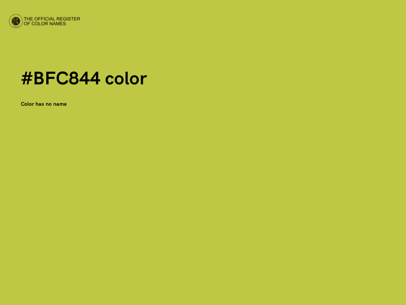 #BFC844 color image