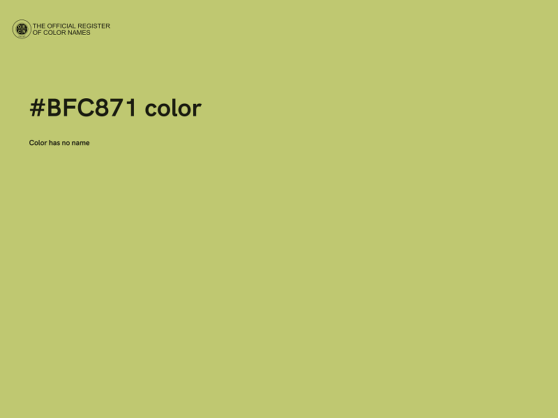 #BFC871 color image