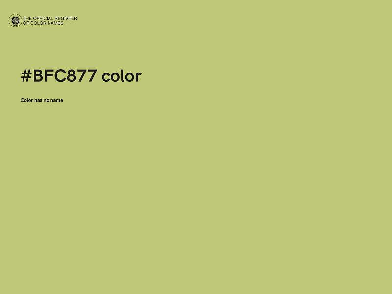 #BFC877 color image