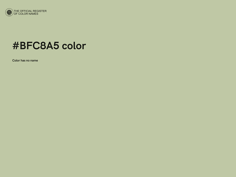 #BFC8A5 color image