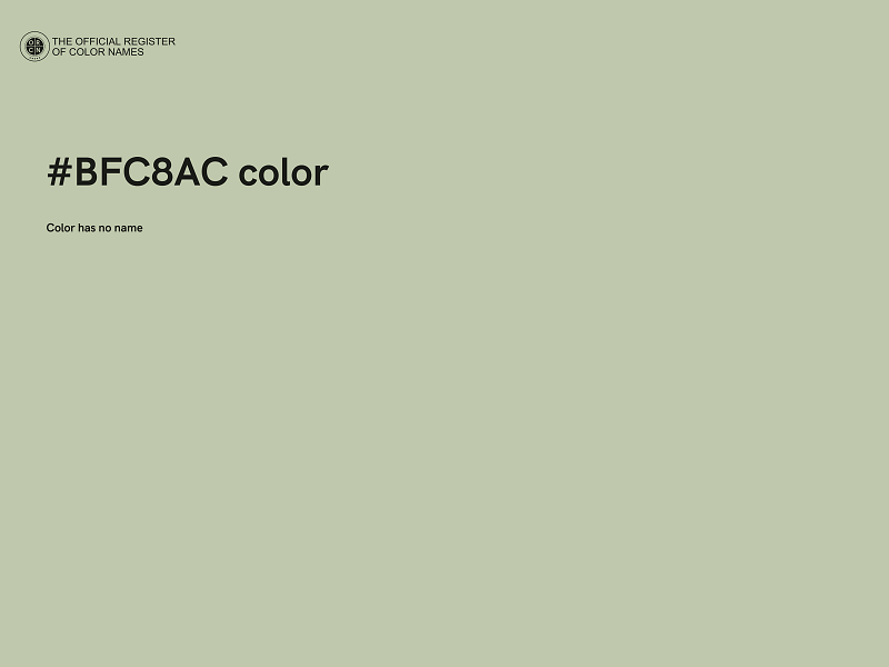 #BFC8AC color image