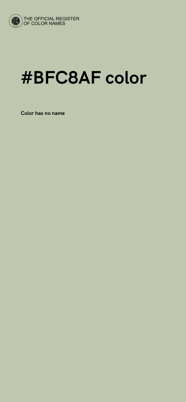 #BFC8AF color image