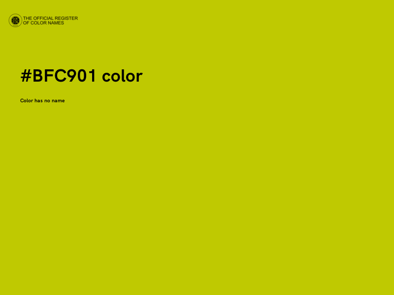 #BFC901 color image