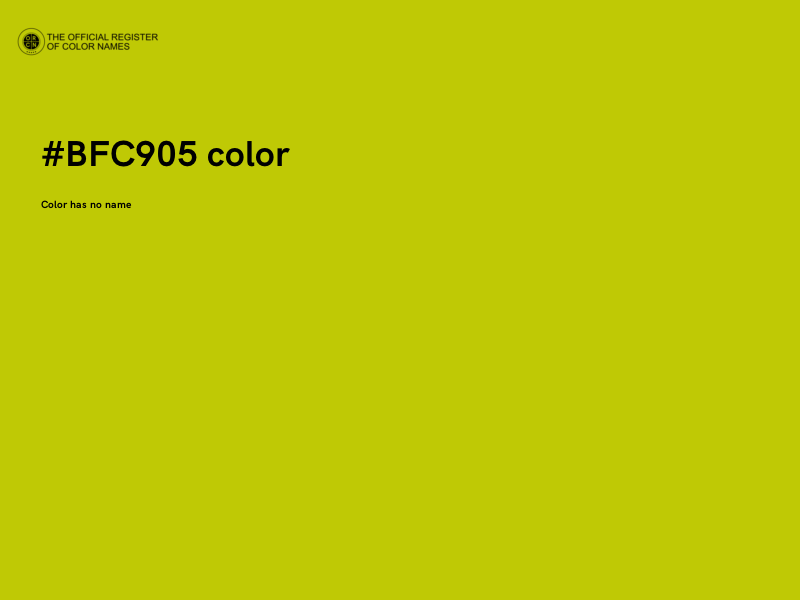 #BFC905 color image