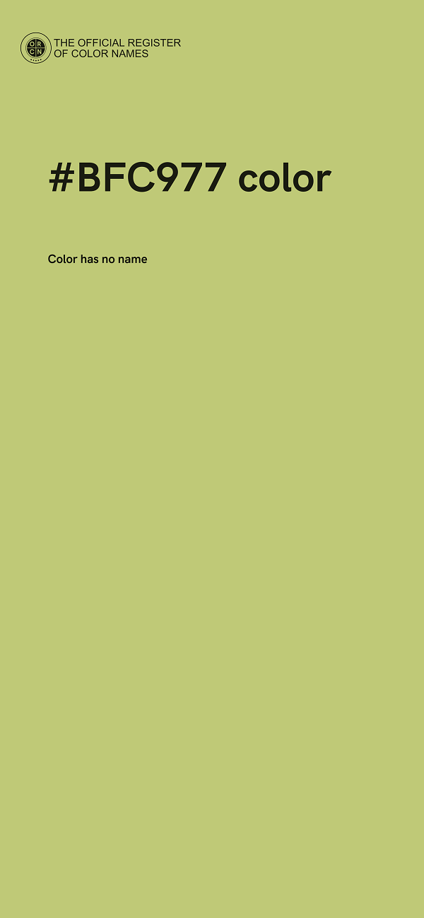 #BFC977 color image