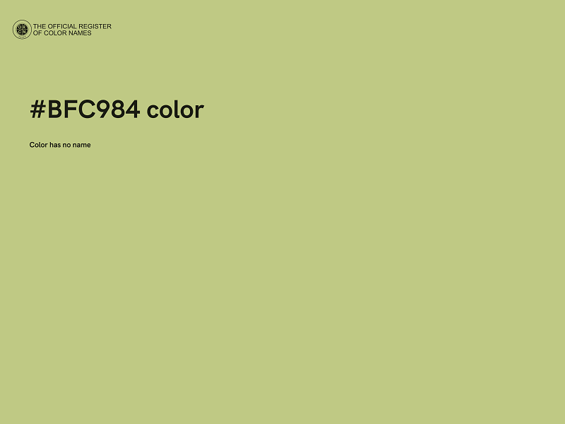 #BFC984 color image