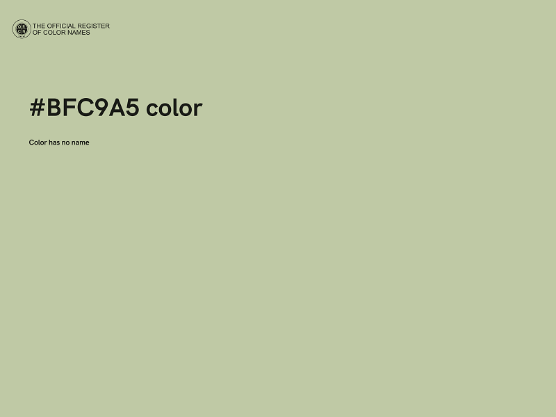 #BFC9A5 color image