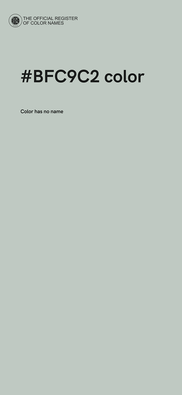 #BFC9C2 color image