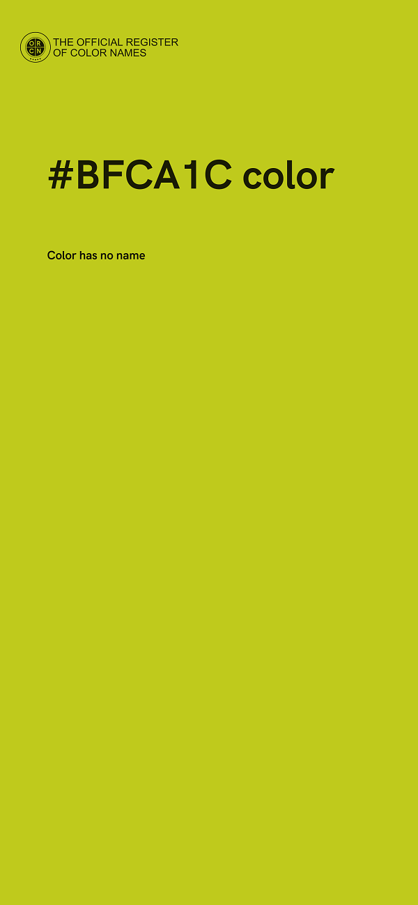 #BFCA1C color image