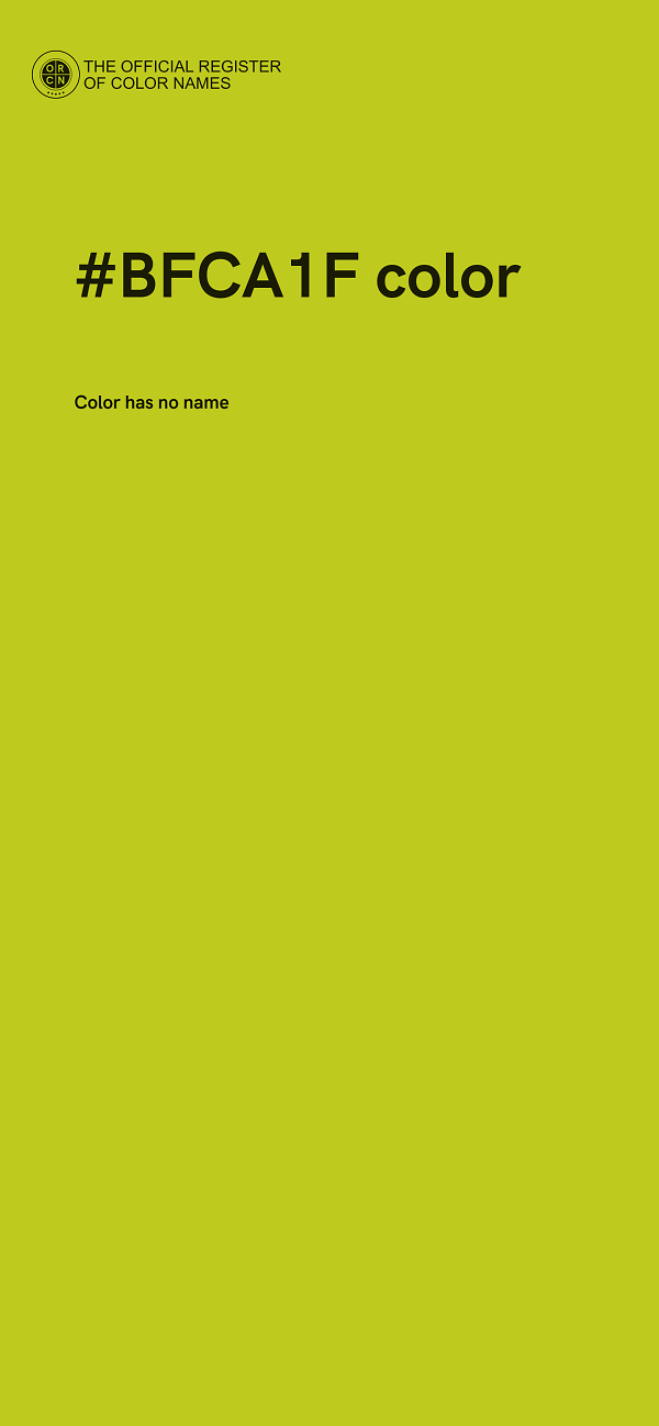 #BFCA1F color image