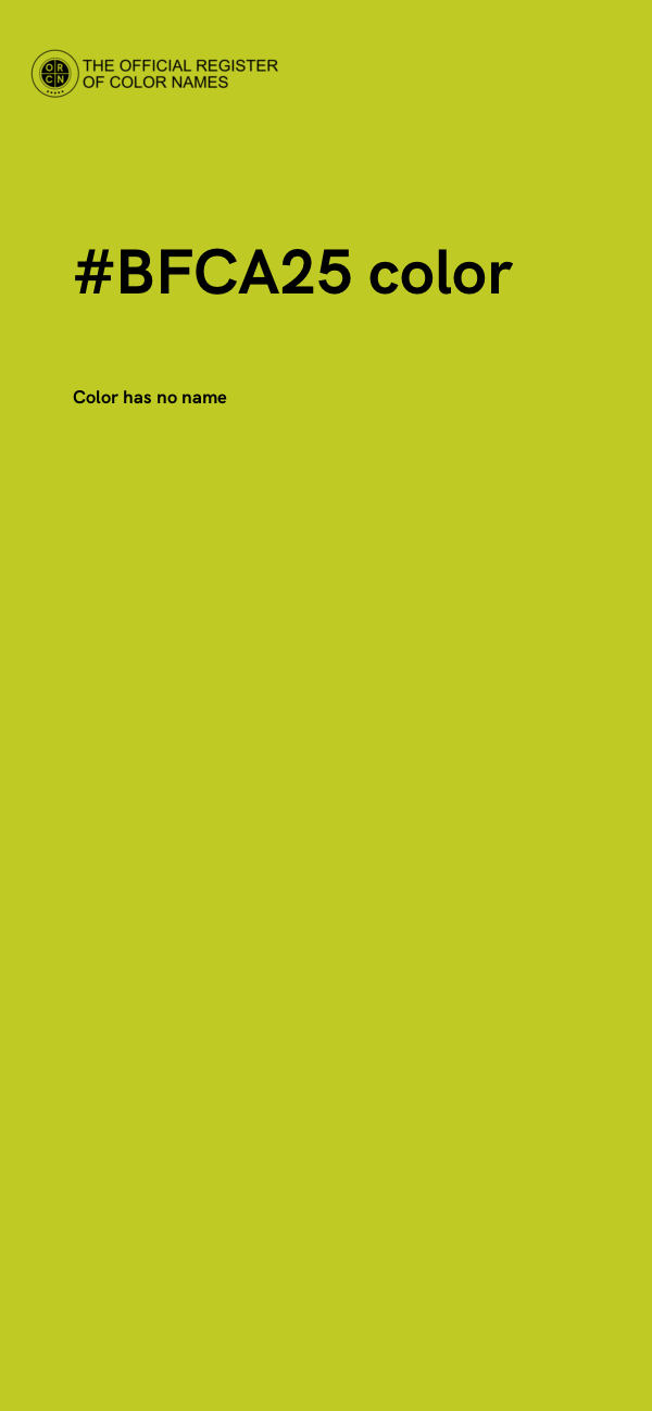 #BFCA25 color image