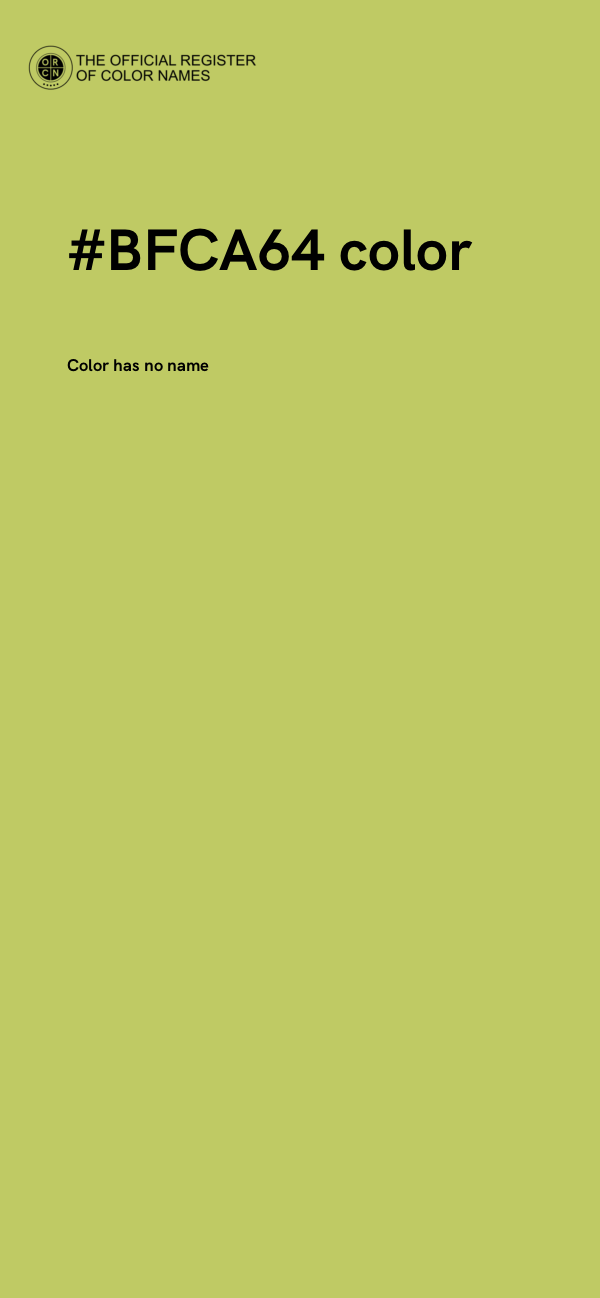#BFCA64 color image