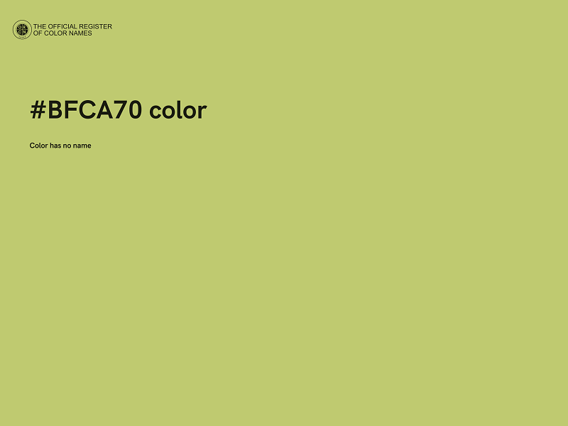 #BFCA70 color image