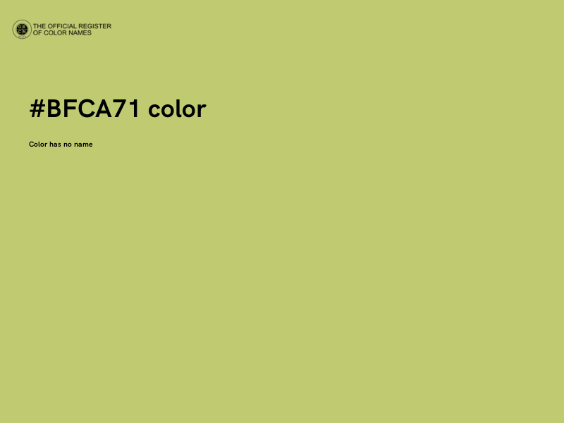 #BFCA71 color image
