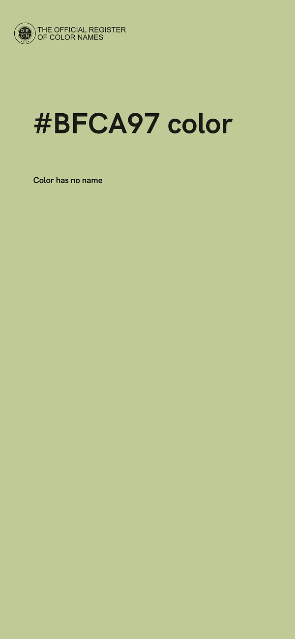 #BFCA97 color image