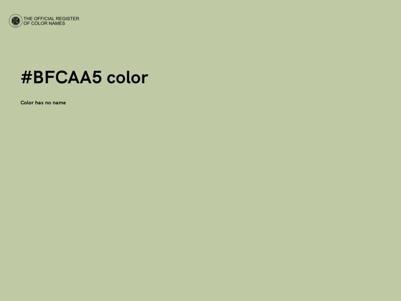 #BFCAA5 color image