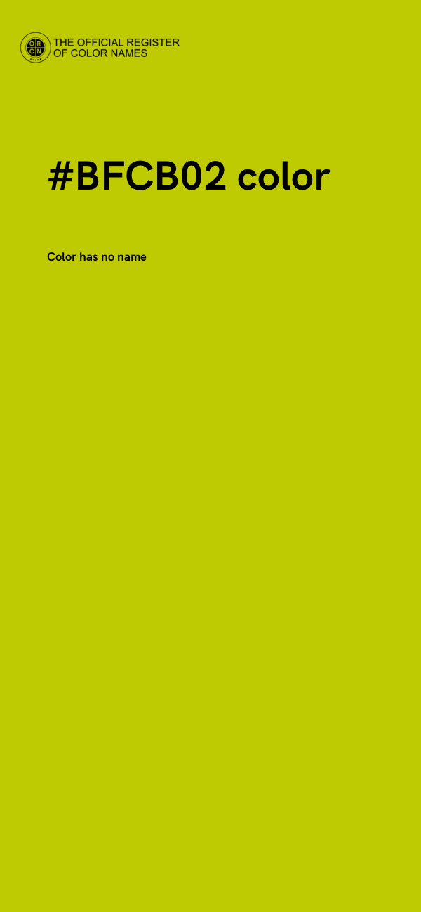 #BFCB02 color image