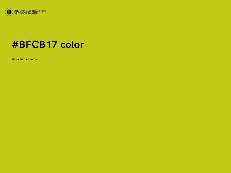 #BFCB17 color image