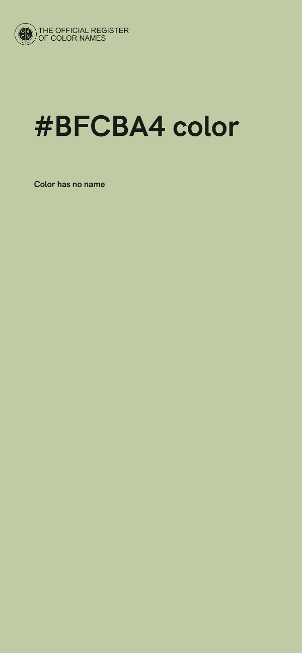 #BFCBA4 color image