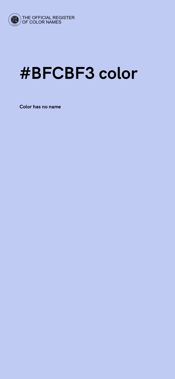 #BFCBF3 color image