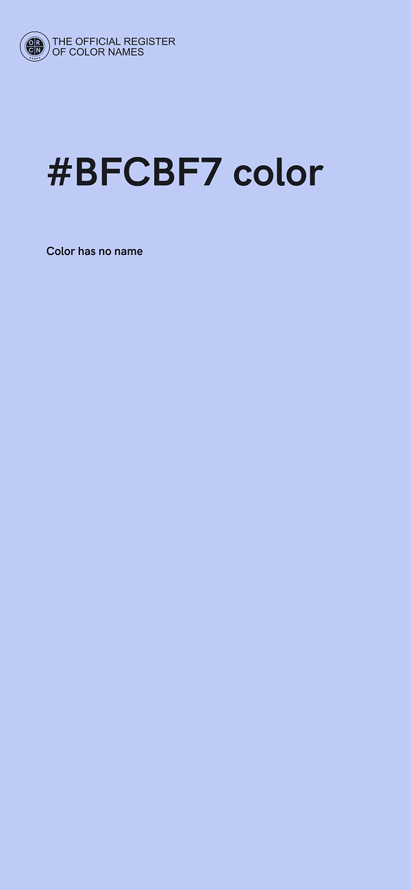 #BFCBF7 color image