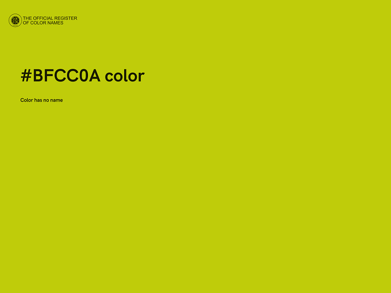 #BFCC0A color image