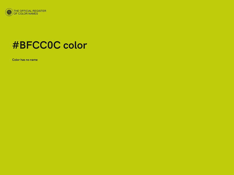 #BFCC0C color image