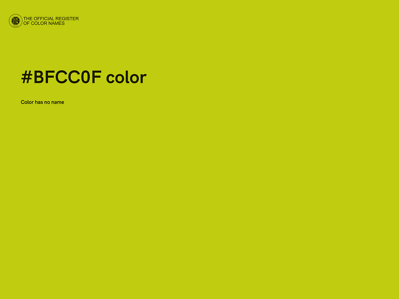 #BFCC0F color image