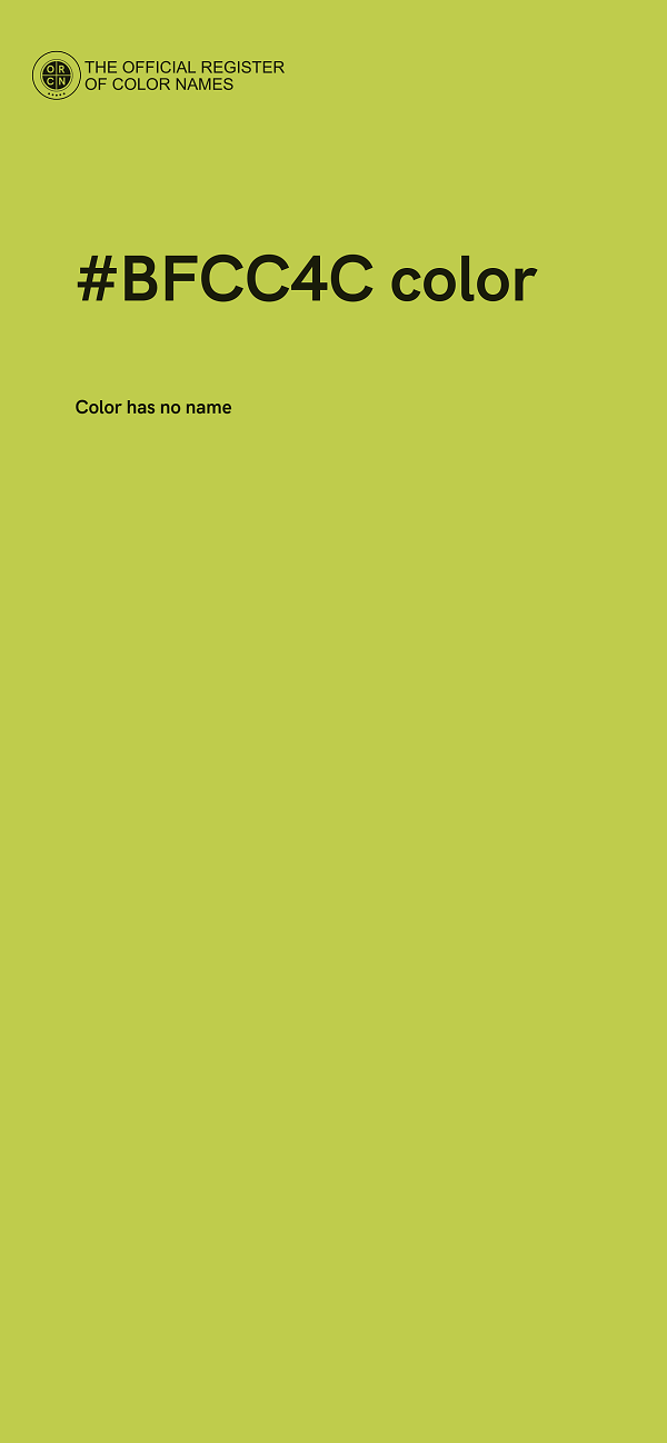 #BFCC4C color image