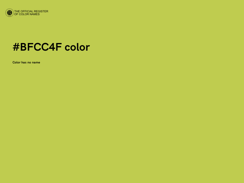 #BFCC4F color image
