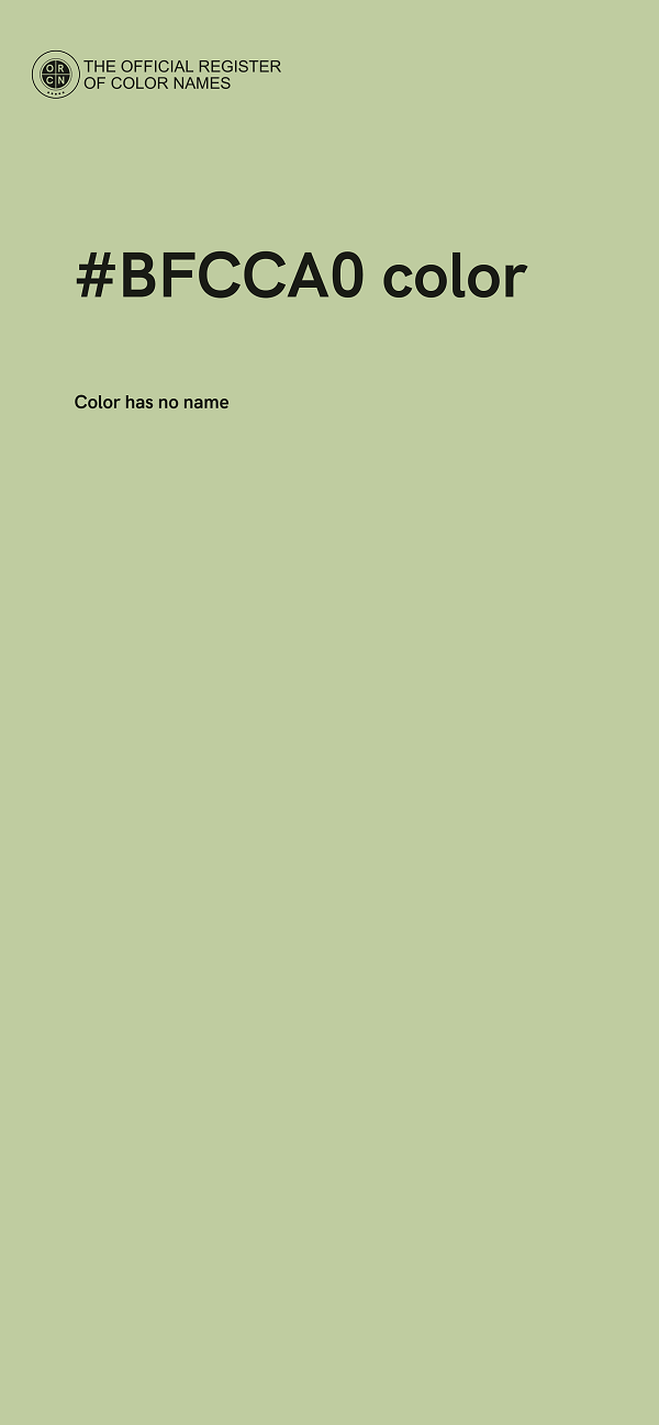 #BFCCA0 color image