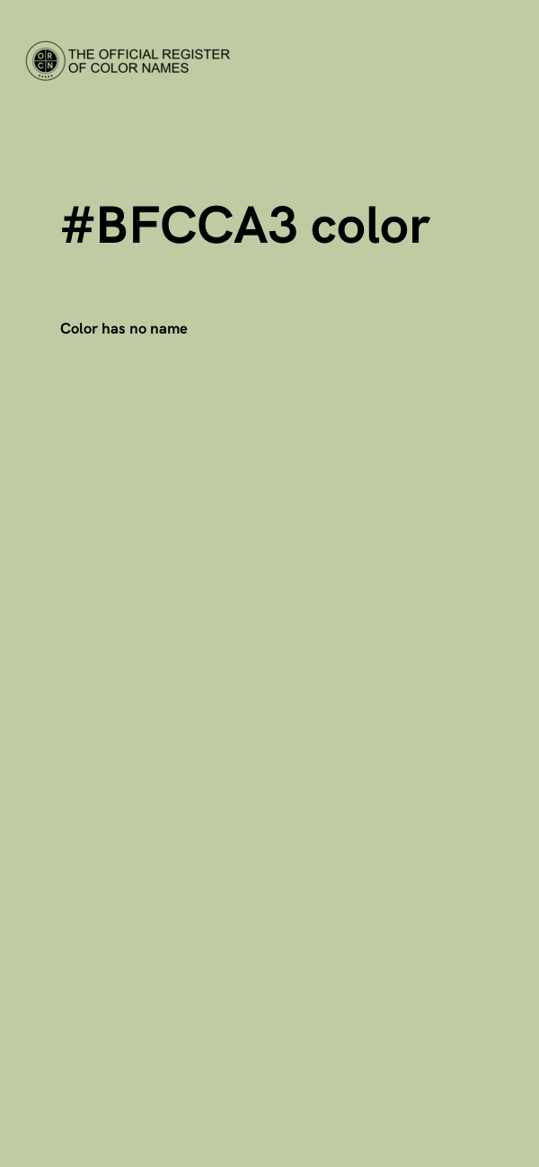 #BFCCA3 color image