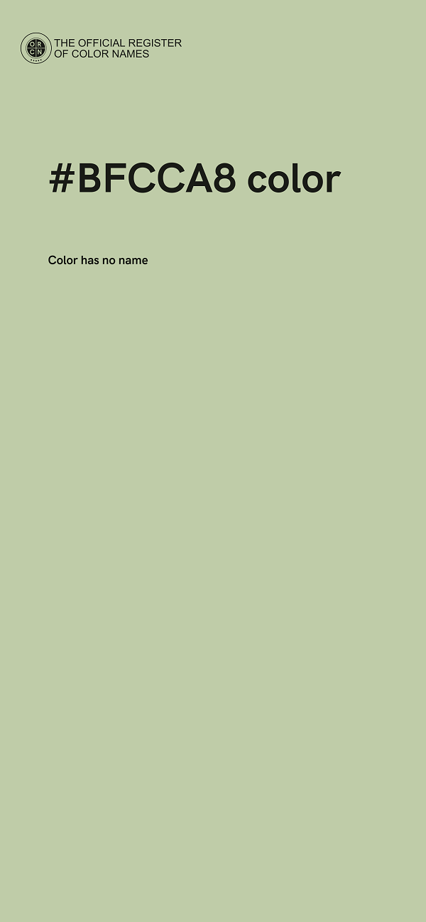 #BFCCA8 color image