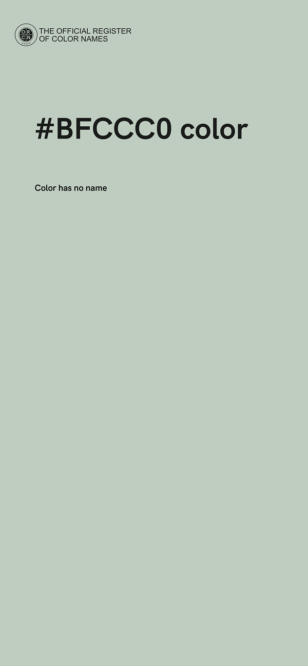 #BFCCC0 color image