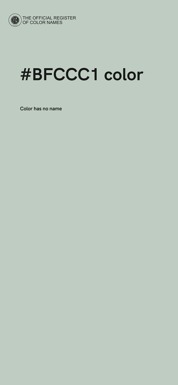 #BFCCC1 color image