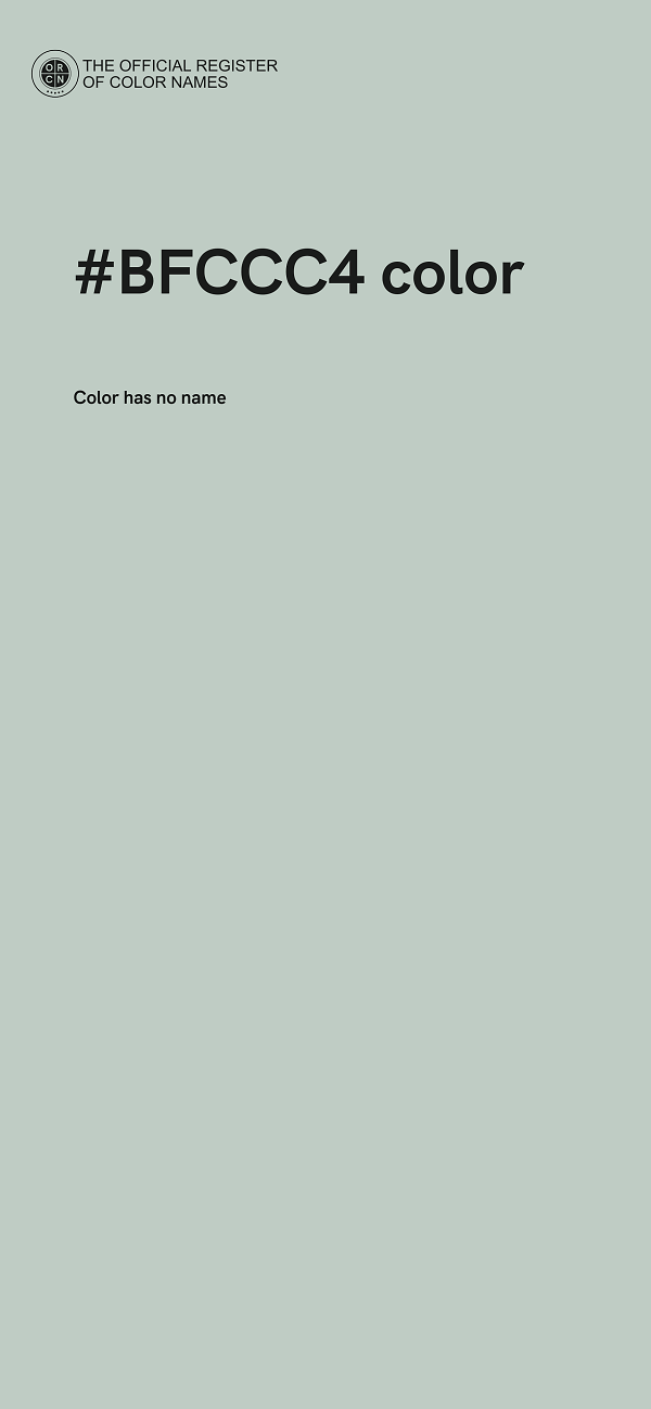 #BFCCC4 color image