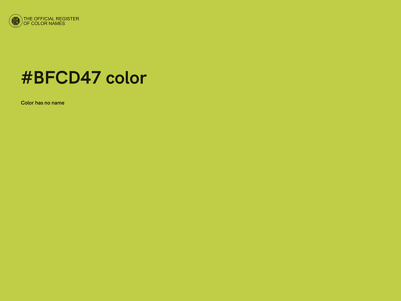 #BFCD47 color image