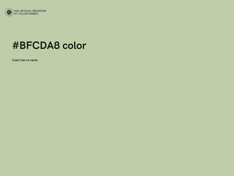 #BFCDA8 color image