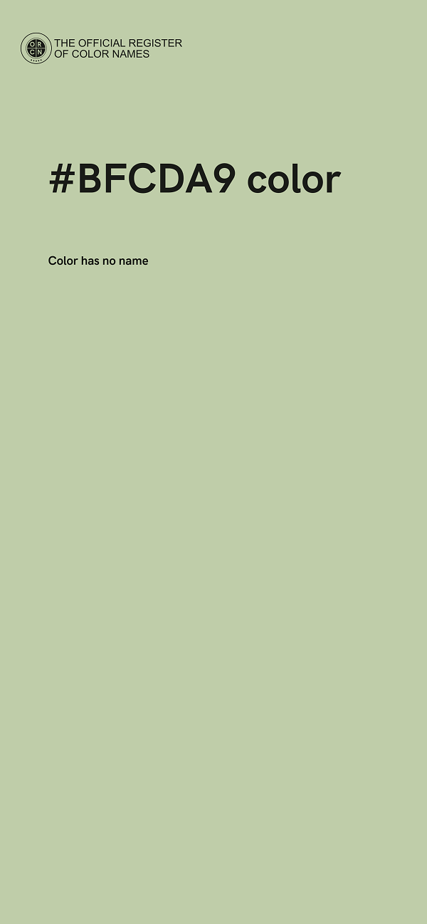#BFCDA9 color image