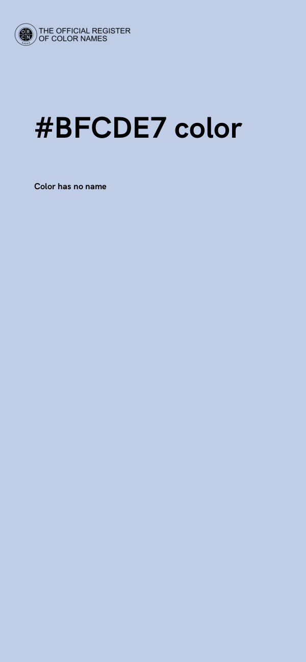 #BFCDE7 color image