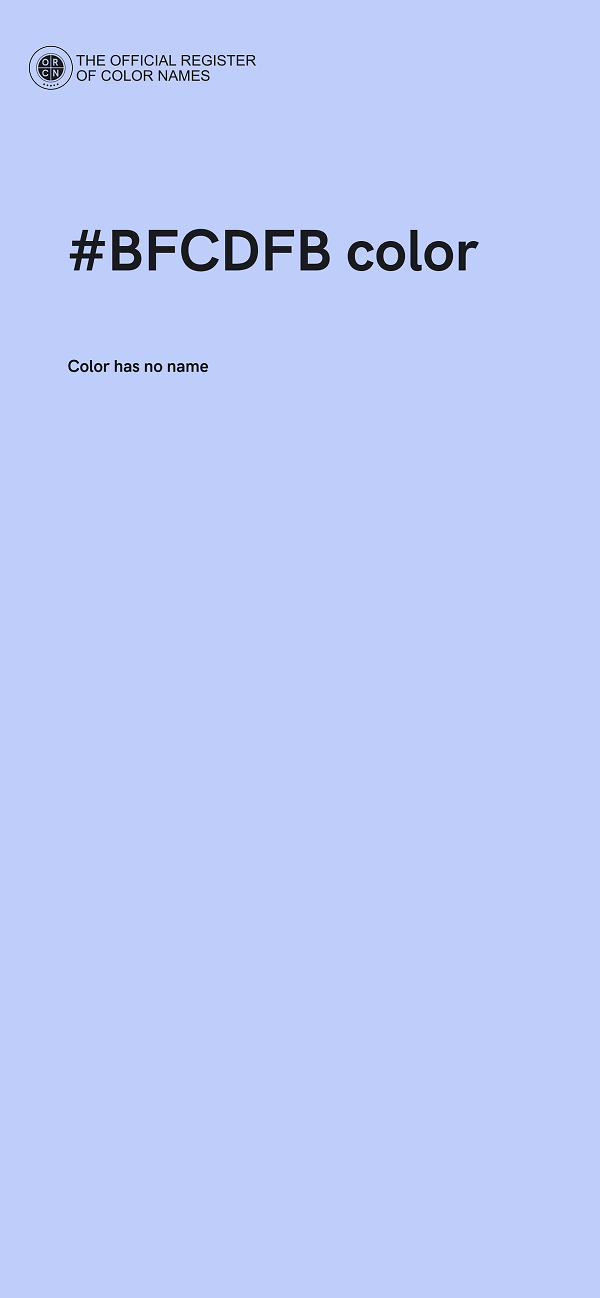 #BFCDFB color image