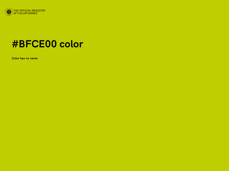 #BFCE00 color image