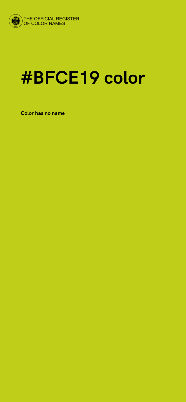 #BFCE19 color image