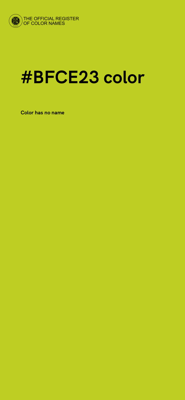 #BFCE23 color image