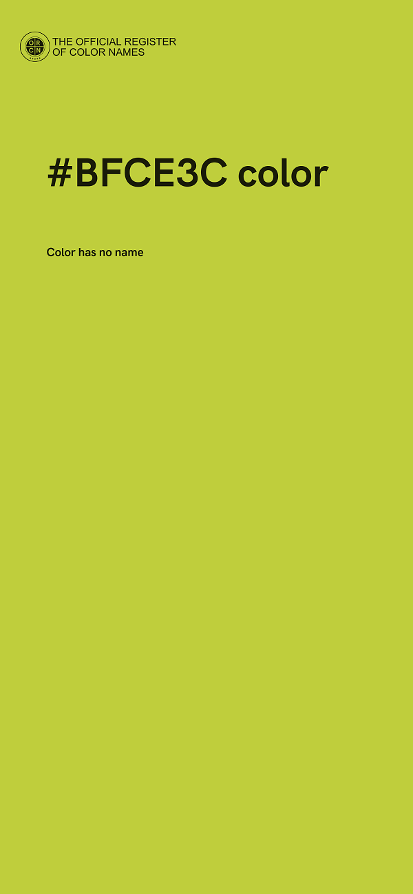 #BFCE3C color image