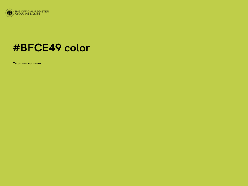 #BFCE49 color image