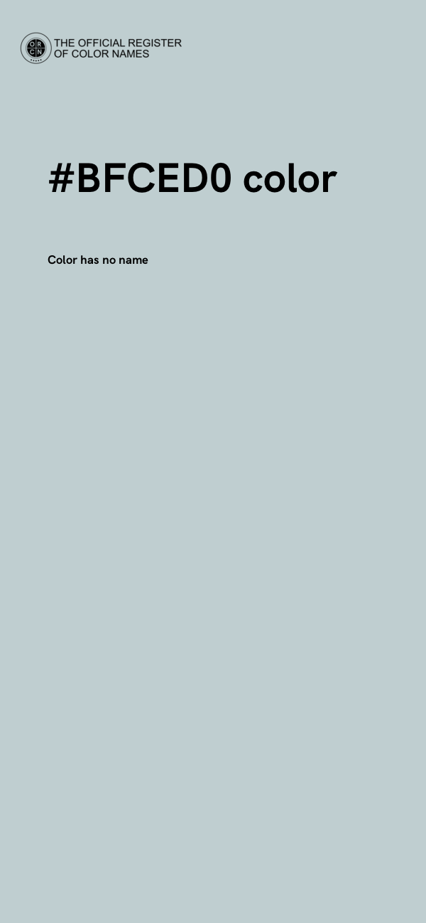 #BFCED0 color image